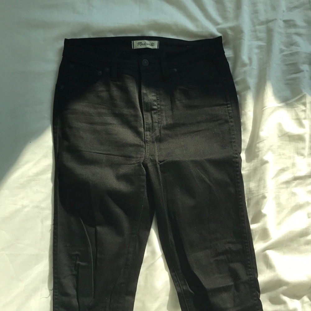 Black Madewell 10 inch high rise skinny jeans